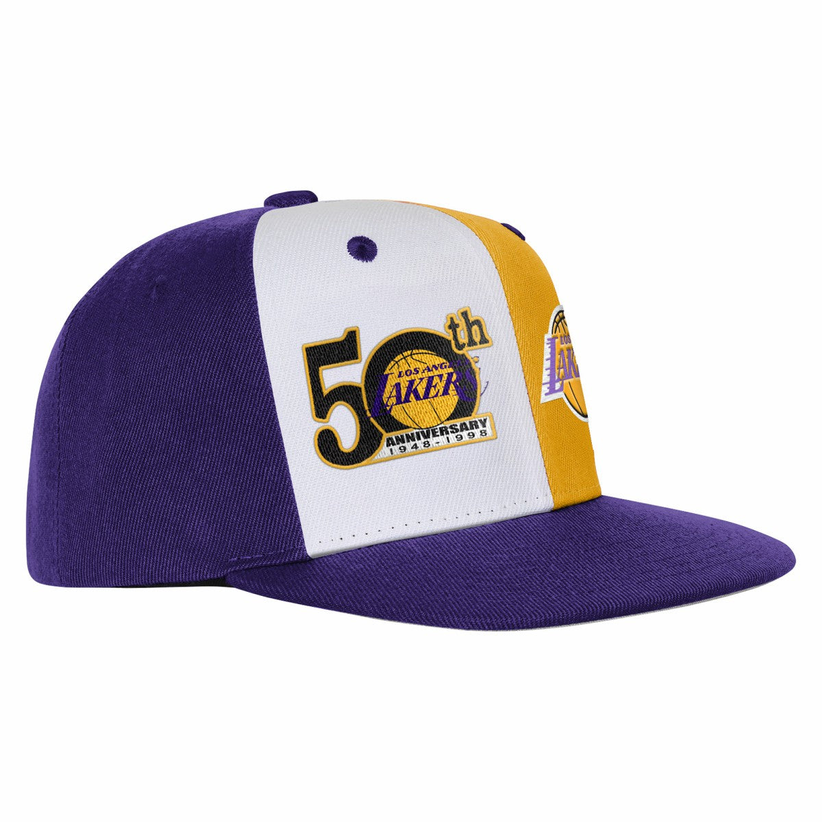 Los Angeles Lakers Youth 50th Anniversary Duo Front Snapback Hat Purple - NBA