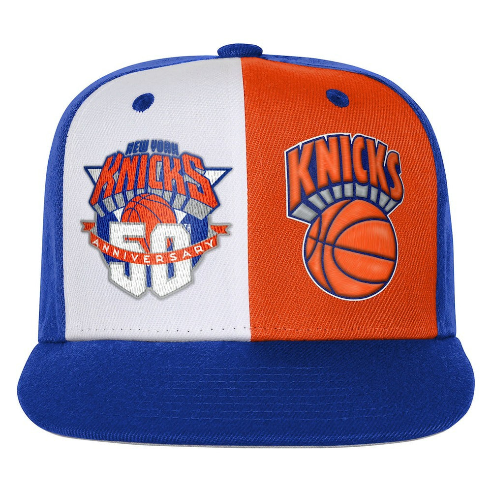 New York Knicks Youth 50th Anniversary Duo Front Snapback Hat Blue - NBA