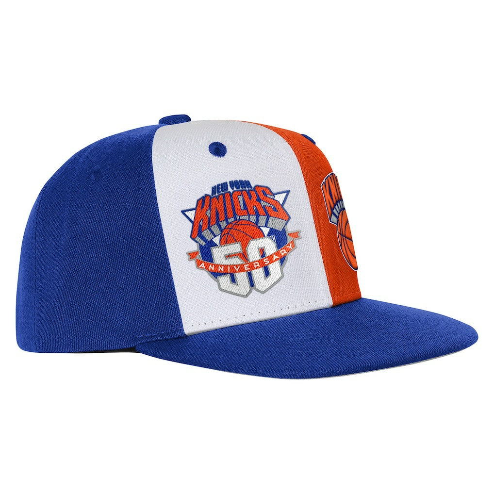 New York Knicks Youth 50th Anniversary Duo Front Snapback Hat Blue - NBA
