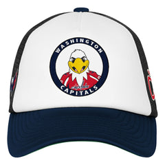 Washington Capitals Mitchell & Ness Youth Mascot Adjustable Trucker Hat - White - NHL