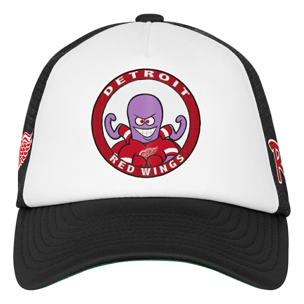 Detroit Red Wings Mitchell & Ness Youth Mascot Adjustable Trucker Hat - White - NHL
