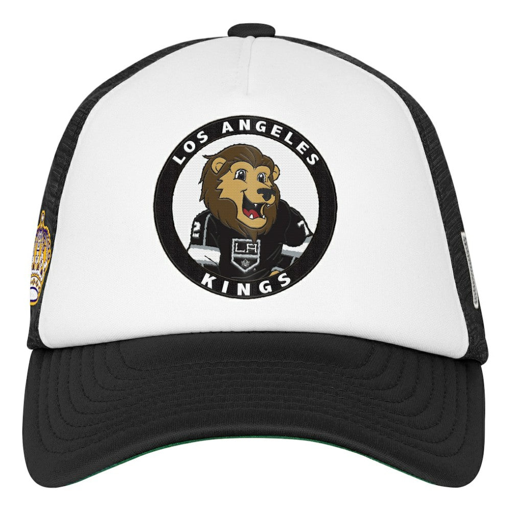 Los Angeles Kings Mitchell & Ness Youth Mascot Adjustable Trucker Hat - White - NHL