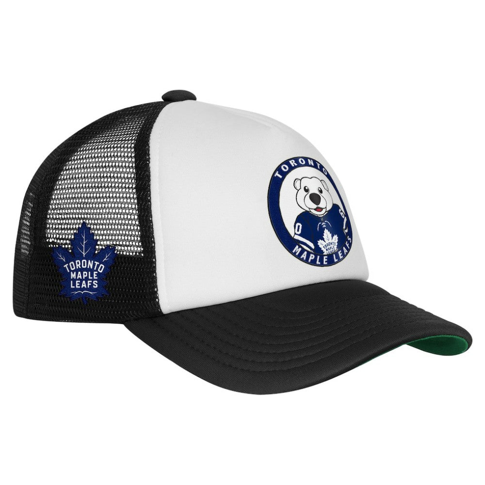 Toronto Maple Leafs Mitchell & Ness Youth Mascot Adjustable Trucker Hat - White - NHL