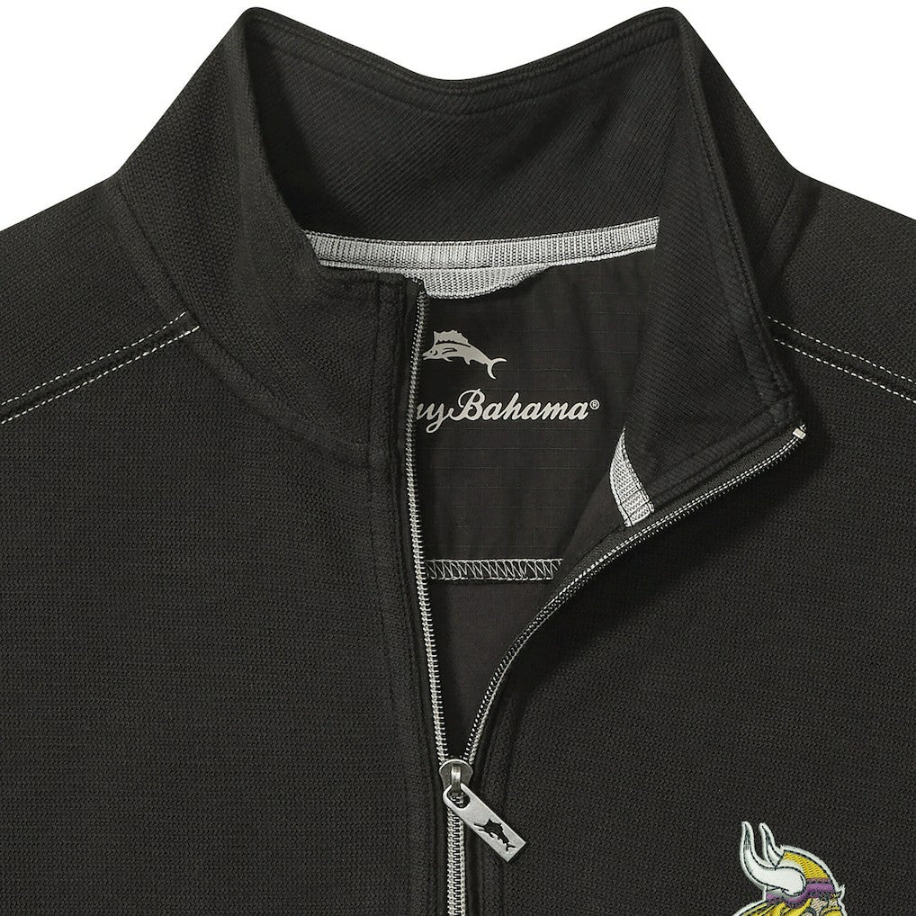 Minnesota Vikings Big & Tall Montego Bay Half-Zip Pullover Black | Tommy Bahama