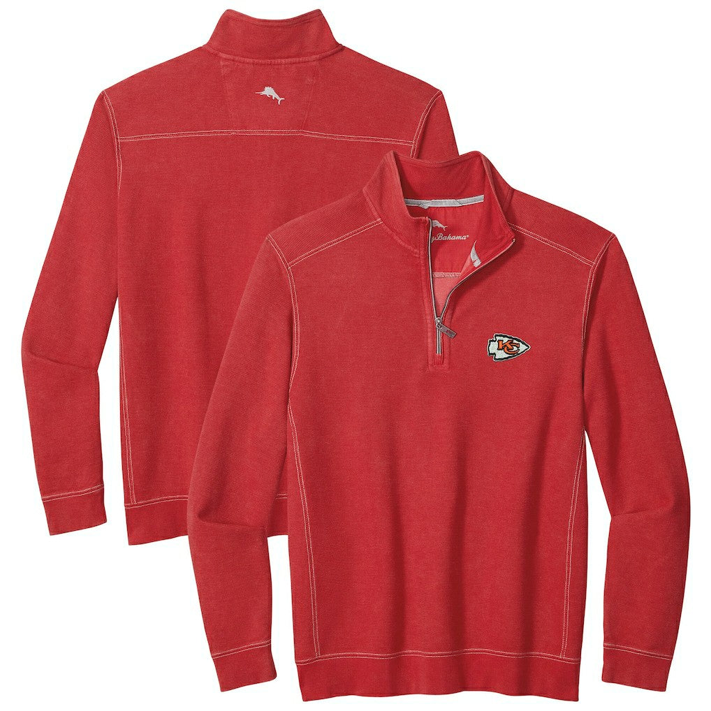 Kansas City Chiefs Big & Tall Montego Bay Half-Zip Pullover Red | Tommy Bahama