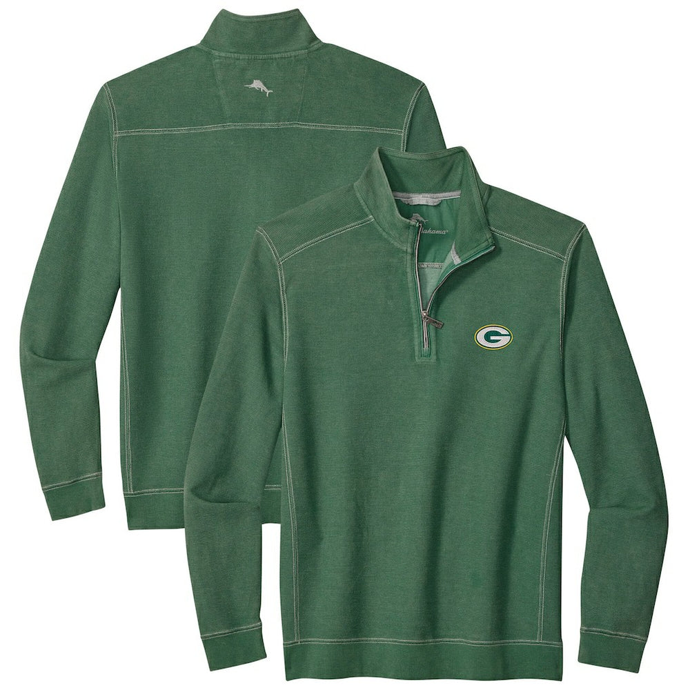 Green Bay Packers Big & Tall Montego Bay Half-Zip Pullover Green | Tommy Bahama