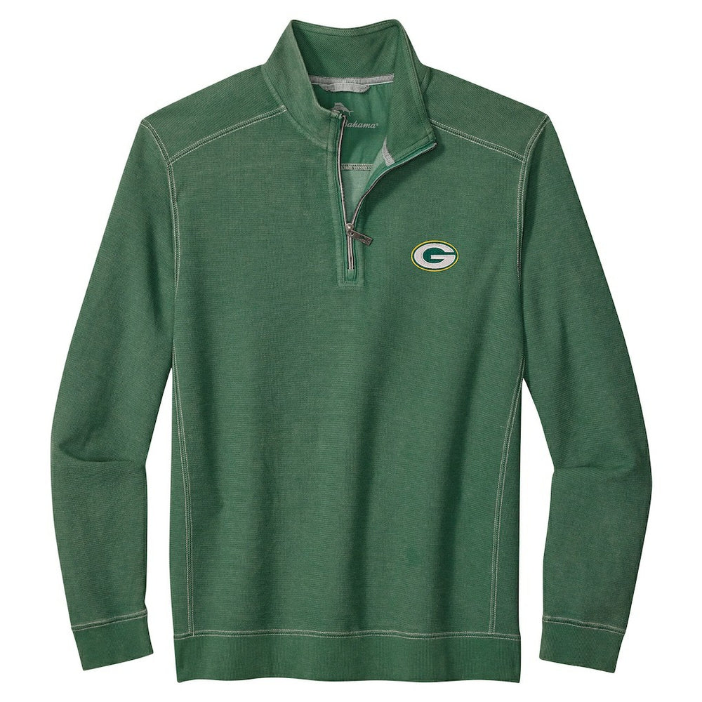 Green Bay Packers Big & Tall Montego Bay Half-Zip Pullover Green | Tommy Bahama
