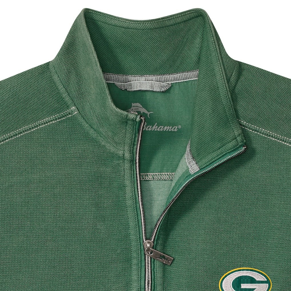 Green Bay Packers Big & Tall Montego Bay Half-Zip Pullover Green | Tommy Bahama