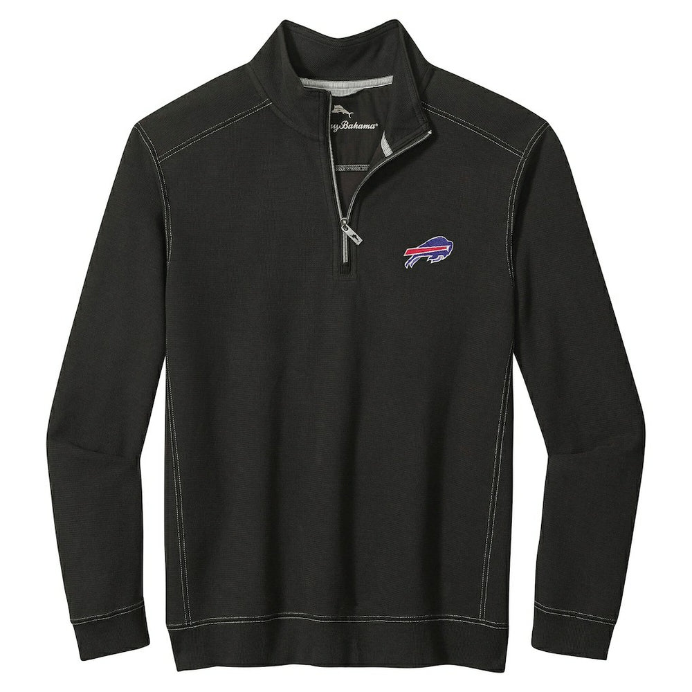 Buffalo Bills Big & Tall Montego Bay Half-Zip Pullover Black | Tommy Bahama