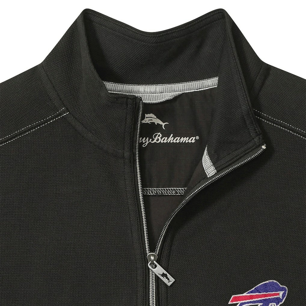 Buffalo Bills Big & Tall Montego Bay Half-Zip Pullover Black | Tommy Bahama