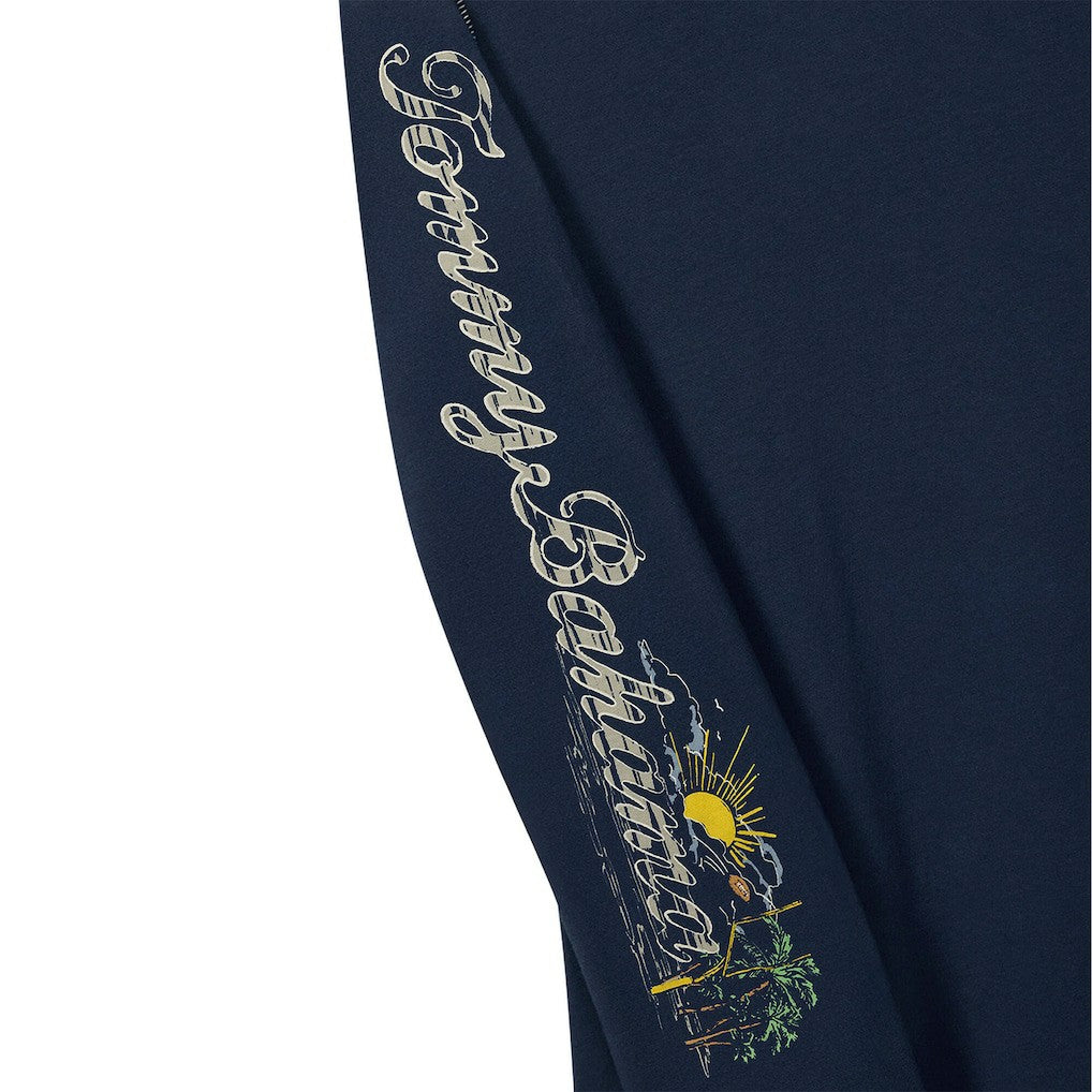 Chicago Bears Oasis Endzone Lux Long Sleeve T-Shirt Navy | Tommy Bahama