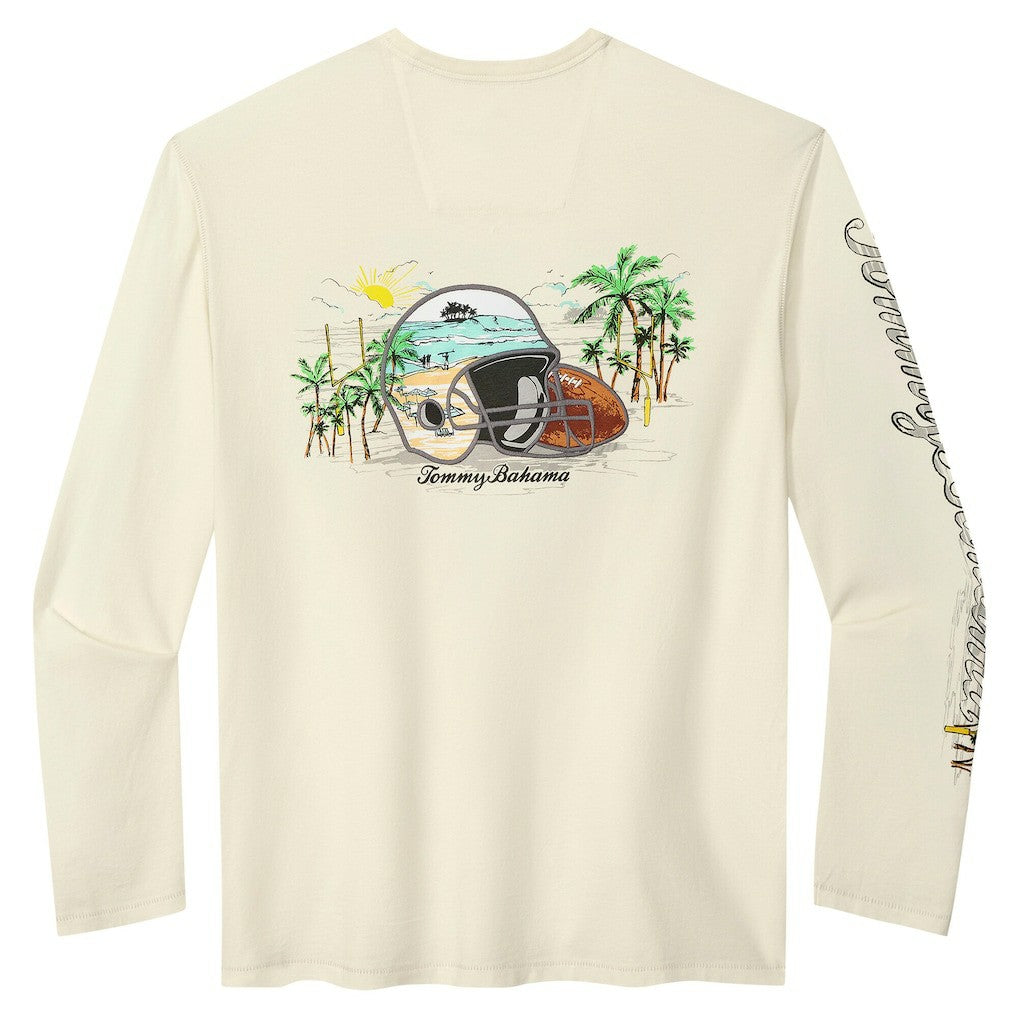 Cincinnati Bengals Oasis Endzone Lux Long Sleeve T-Shirt Cream | Tommy Bahama