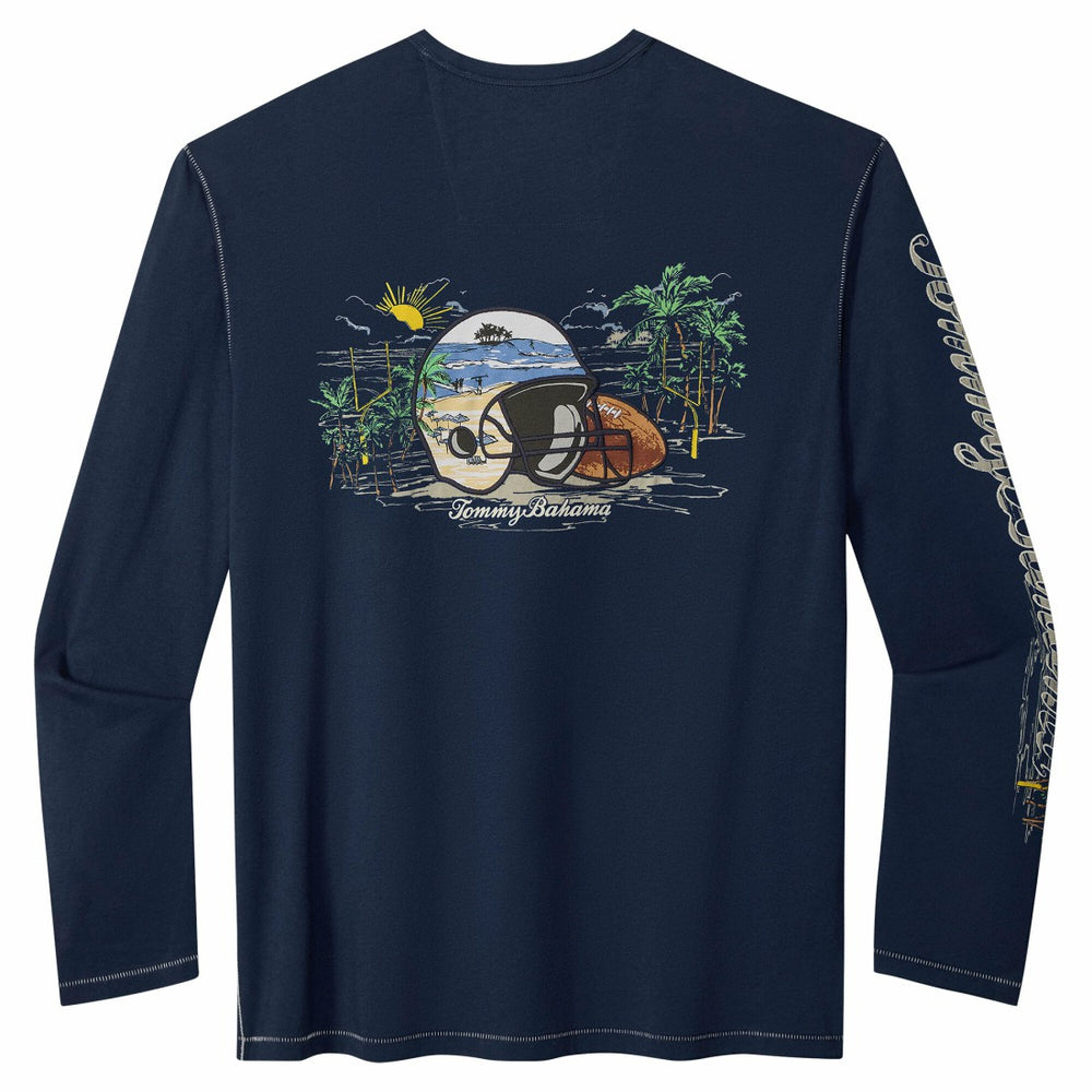 Dallas Cowboys Oasis Endzone Lux Long Sleeve T-Shirt Navy | Tommy Bahama