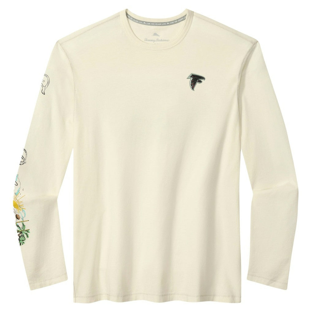 Atlanta Falcons Oasis Endzone Lux Long Sleeve T-Shirt Cream | Tommy Bahama