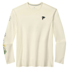 Atlanta Falcons Oasis Endzone Lux Long Sleeve T-Shirt Cream | Tommy Bahama