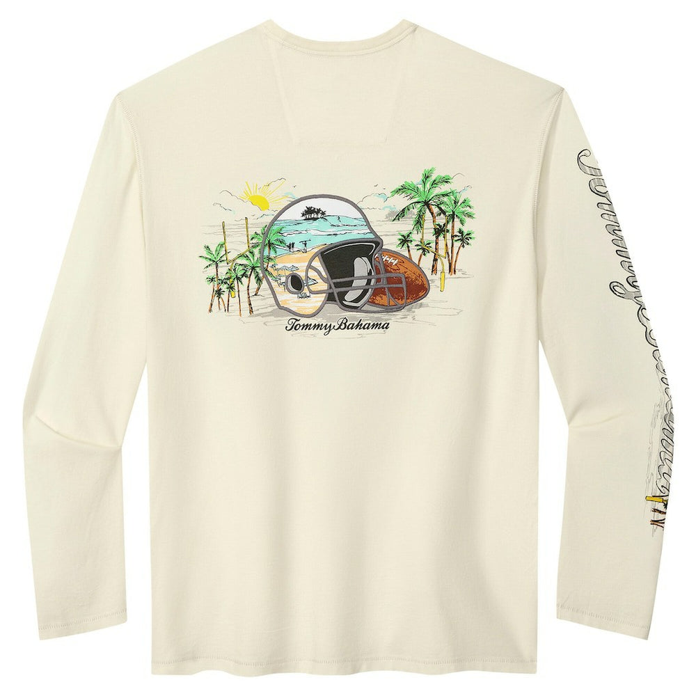 Atlanta Falcons Oasis Endzone Lux Long Sleeve T-Shirt Cream | Tommy Bahama