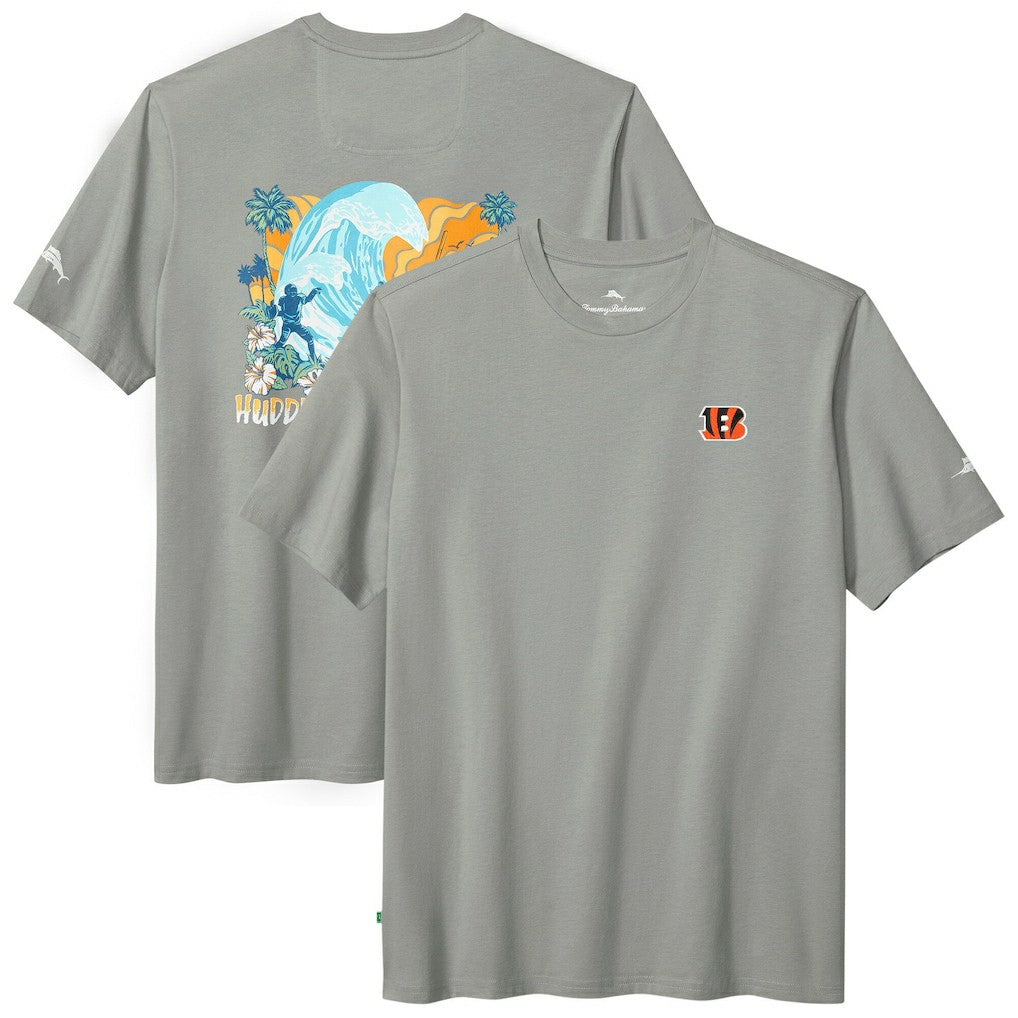 Cincinnati Bengals Huddle & Hang Tens T-Shirt Gray | Tommy Bahama