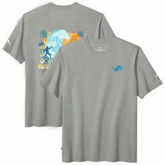 Detroit Lions Huddle & Hang Tens T-Shirt Gray | Tommy Bahama