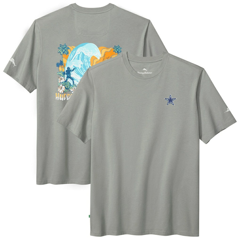 Dallas Cowboys Huddle & Hang Tens T-Shirt Gray | Tommy Bahama