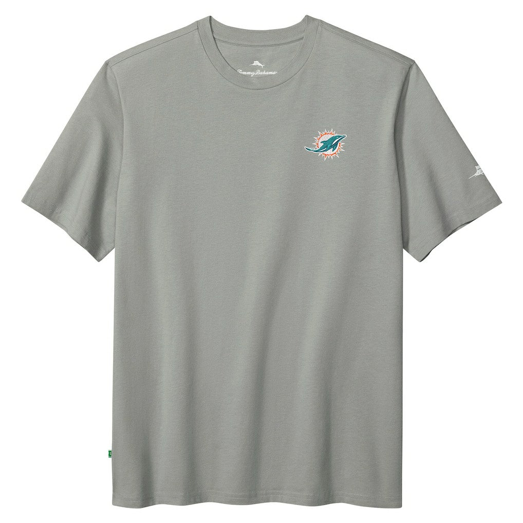 Miami Dolphins Huddle & Hang Tens T-Shirt Gray | Tommy Bahama