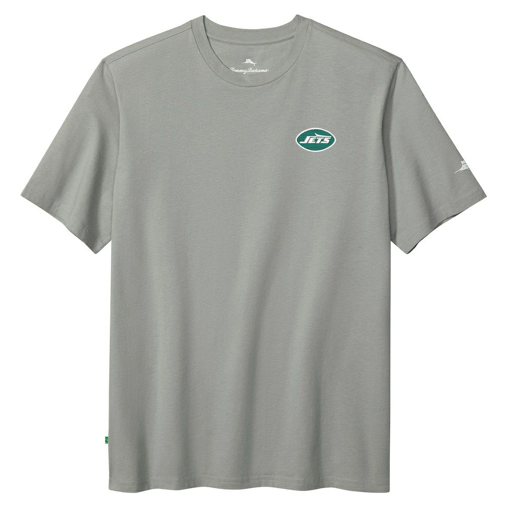 New York Jets Huddle & Hang Tens T-Shirt Gray | Tommy Bahama