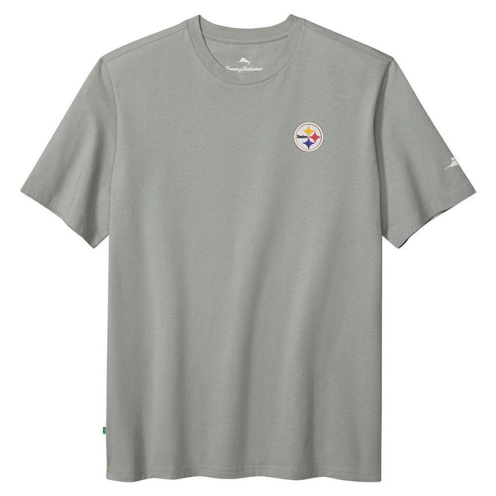 Pittsburgh Steelers Huddle & Hang Tens T-Shirt Gray | Tommy Bahama