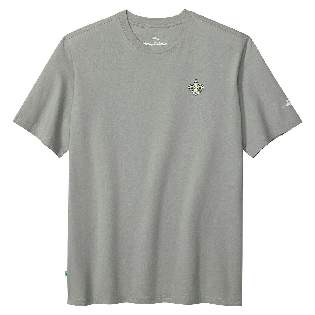 New Orleans Saints Huddle & Hang Tens T-Shirt Gray | Tommy Bahama