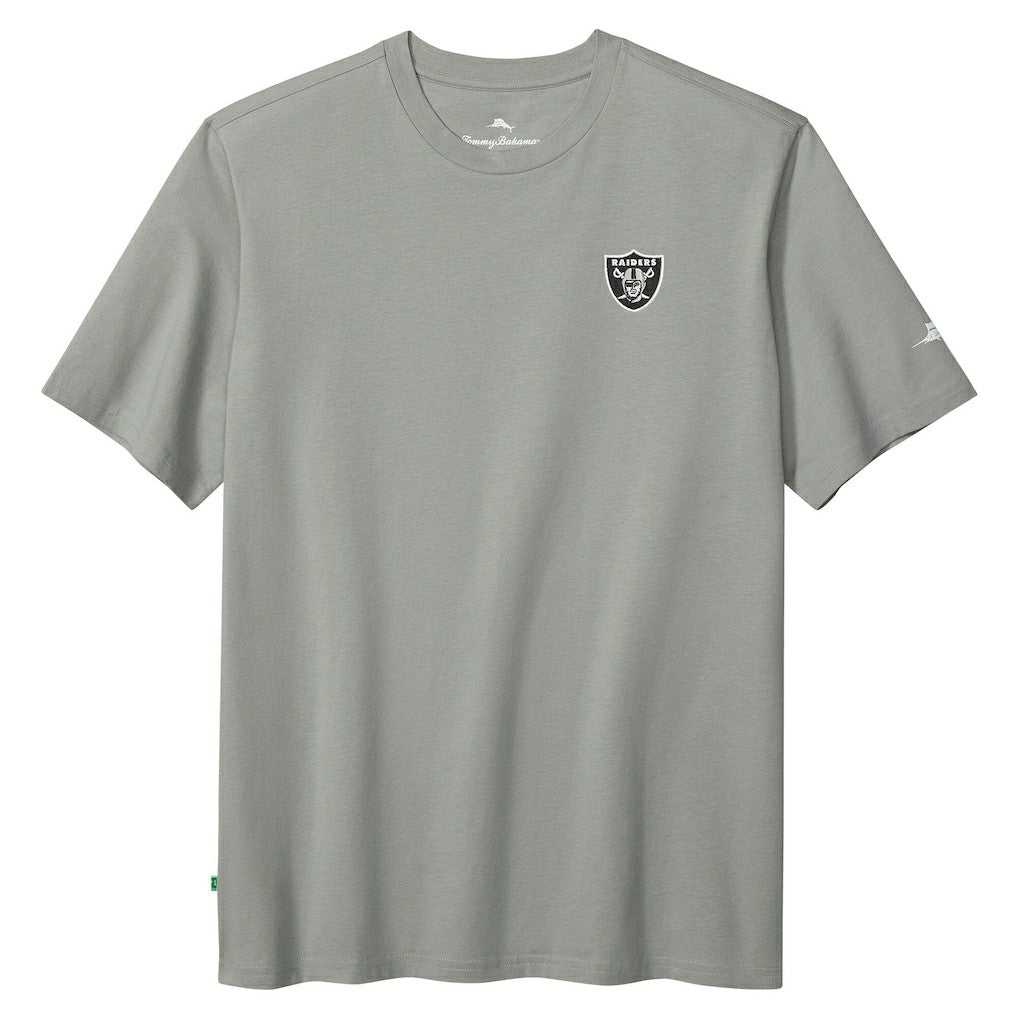 Las Vegas Raiders Huddle & Hang Tens T-Shirt Gray | Tommy Bahama