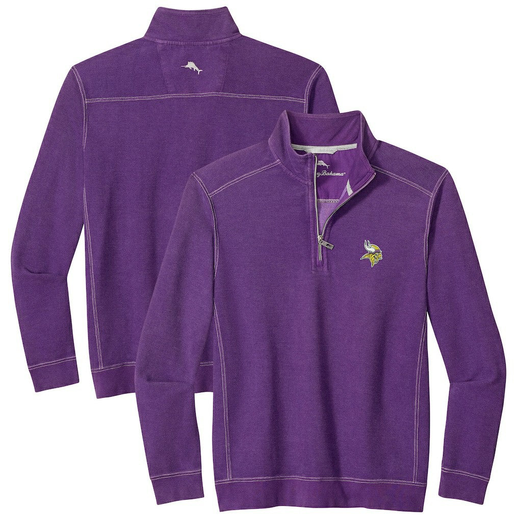 Minnesota Vikings Sport Tobago Half-Zip Pullover Purple | Tommy Bahama