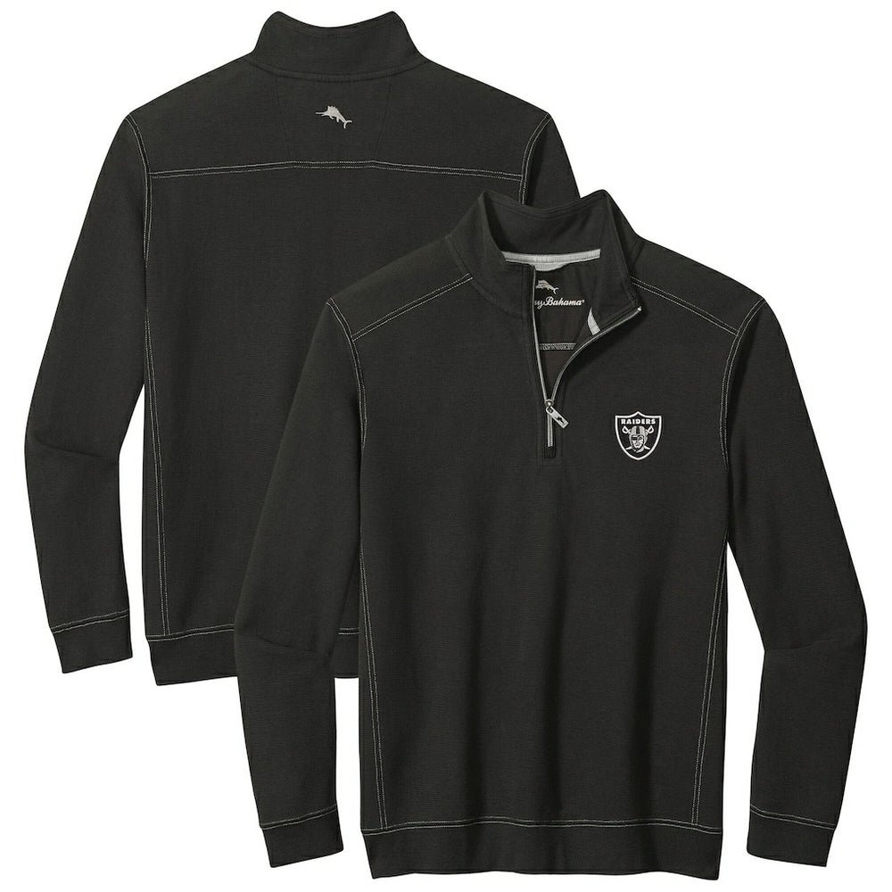 Las Vegas Raiders Sport Tobago Half-Zip Pullover Black | Tommy Bahama