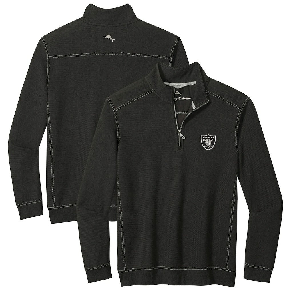 Las Vegas Raiders Sport Tobago Half-Zip Pullover Black | Tommy Bahama