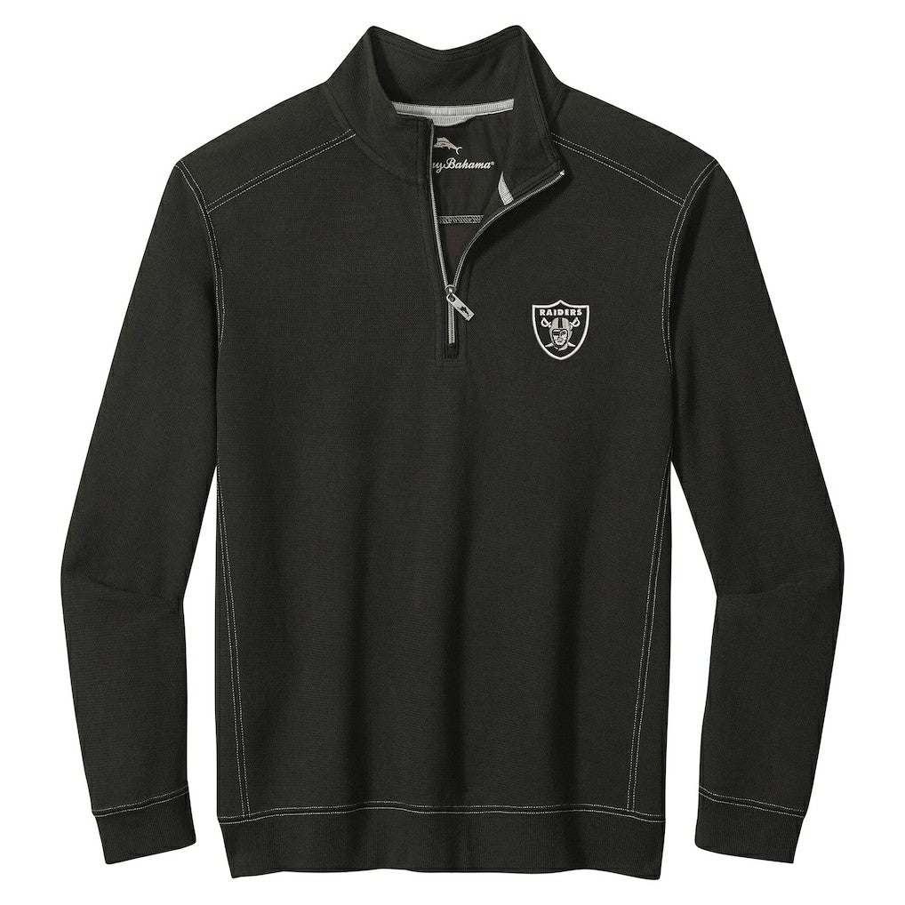 Las Vegas Raiders Sport Tobago Half-Zip Pullover Black | Tommy Bahama