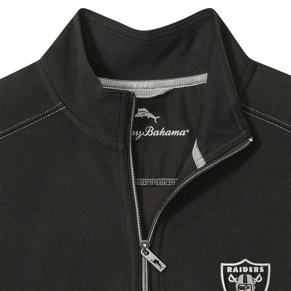 Las Vegas Raiders Sport Tobago Half-Zip Pullover Black | Tommy Bahama