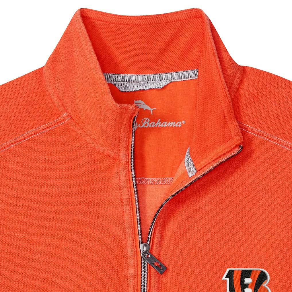 Cincinnati Bengals Sport Tobago Half-Zip Pullover Orange | Tommy Bahama