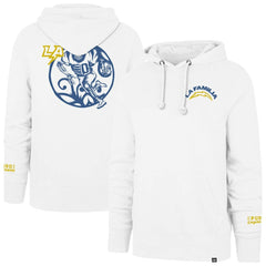 Los Angeles Chargers '47 La Familia Headline Pullover Hoodie White | 47 brand