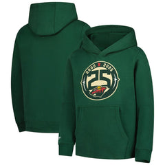 Minnesota Wild Mitchell & Ness Youth 25 Year Hoodie - Green - NHL