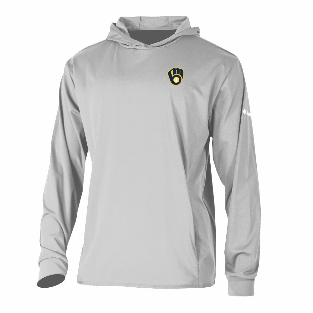 Milwaukee Brewers Columbia Long Drive Pullover Hoodie - MLB