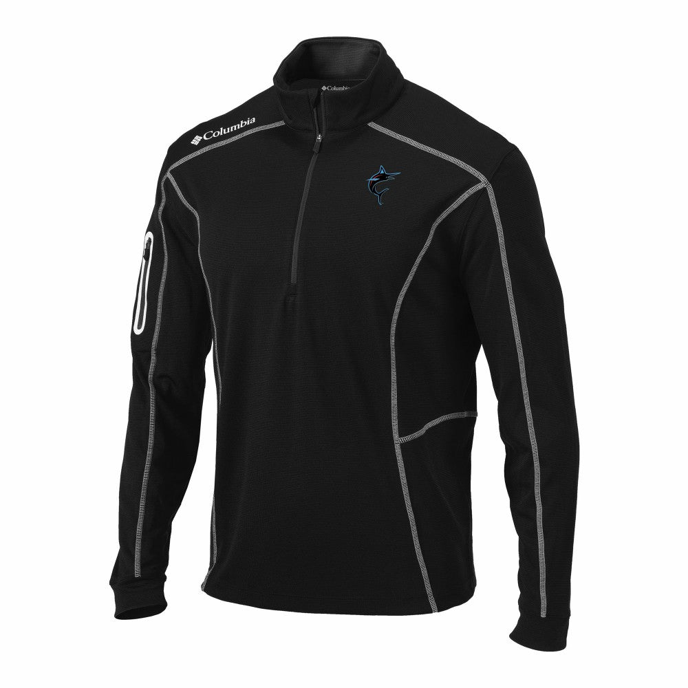 Miami Marlins Columbia Omni-Wick Shotgun Quarter-Zip Pullover - MLB