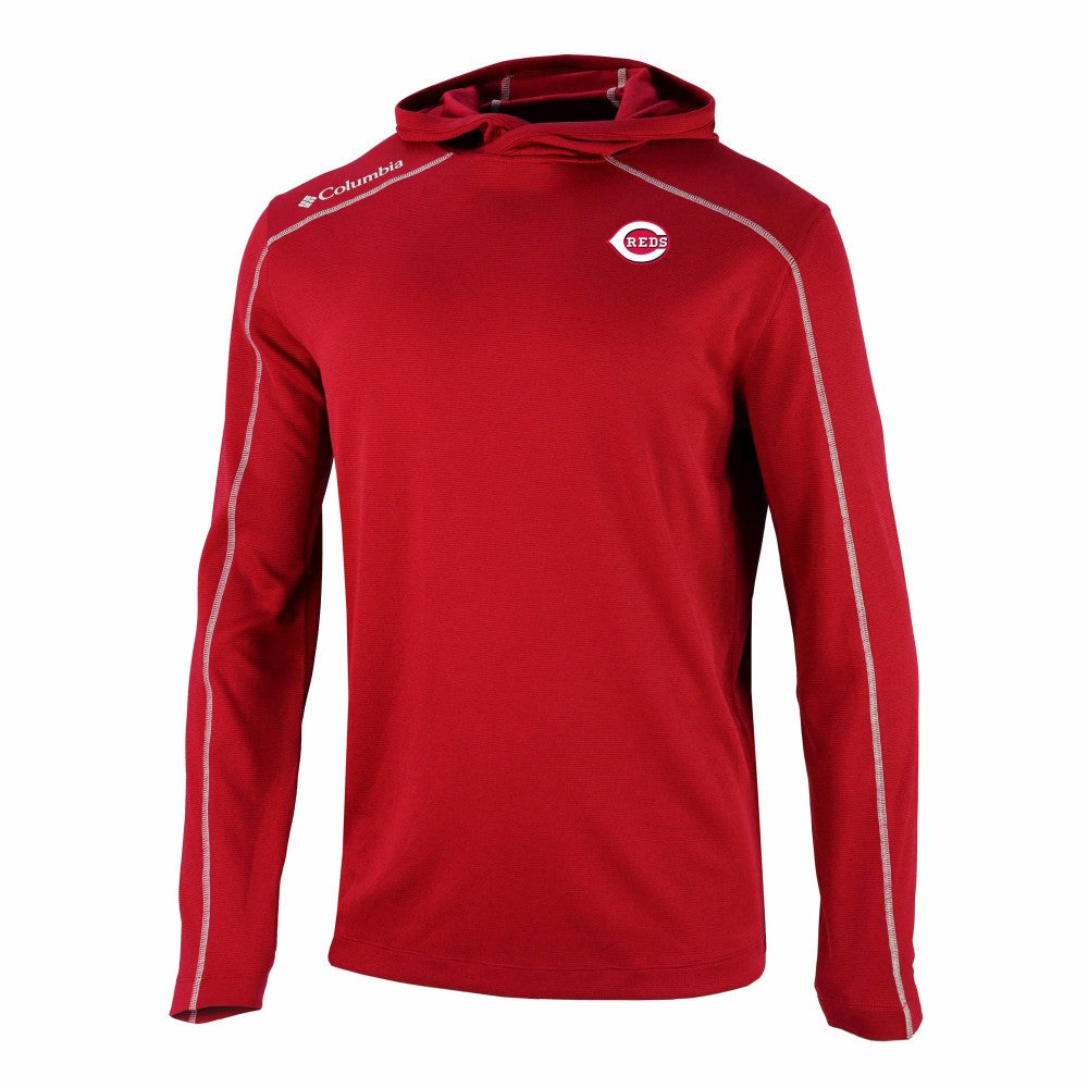 Cincinnati Reds Columbia Omni-Wick Shotgun Pullover Hoodie - MLB