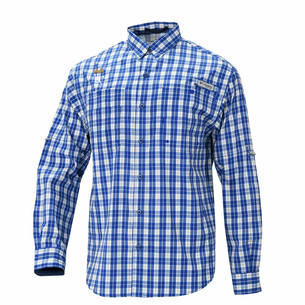 Kansas City Royals Columbia Super Tamiami Omni-Shade Long Sleeve Button-Down Shirt - MLB