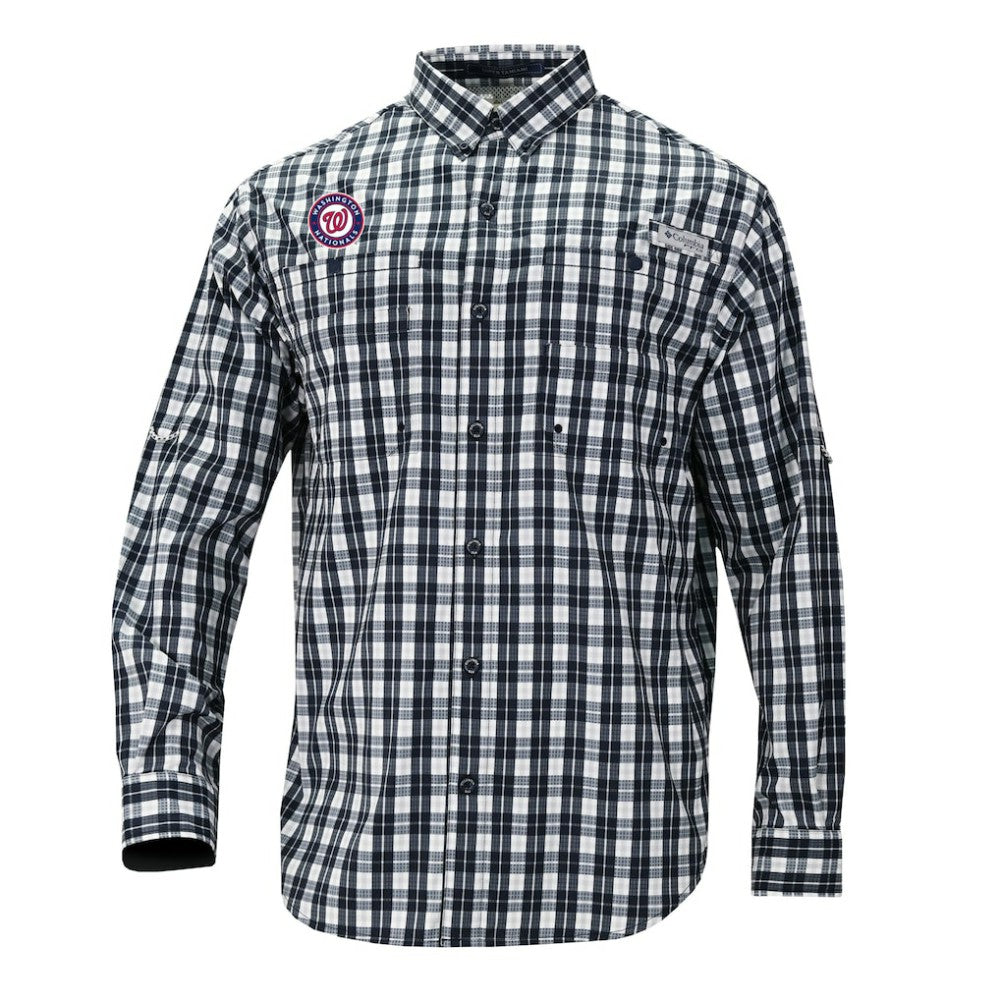 Washington Nationals Columbia Super Tamiami Omni-Shade Long Sleeve Button-Down Shirt - MLB