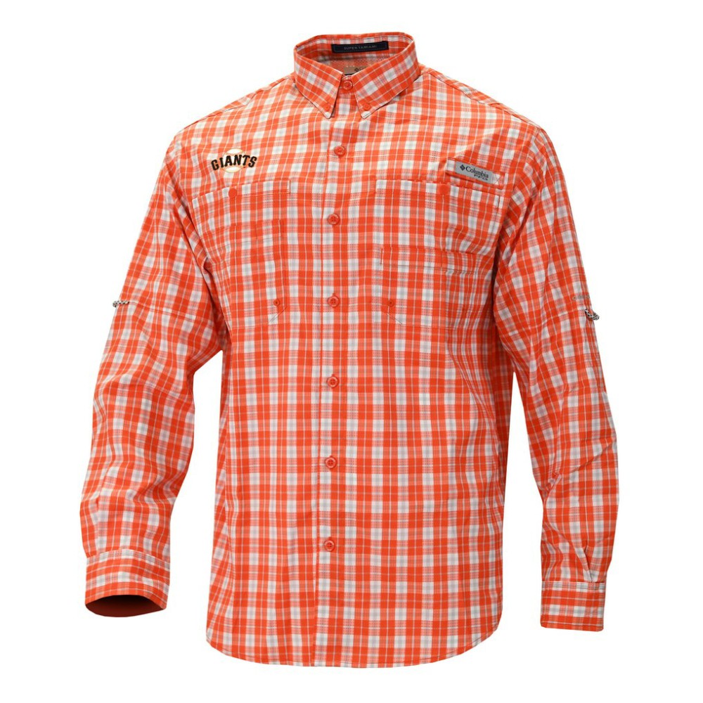 San Francisco Giants Columbia Super Tamiami Omni-Shade Long Sleeve Button-Down Shirt - MLB