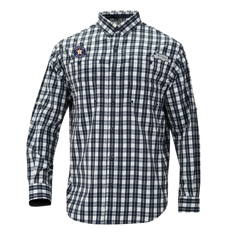 Houston Astros Columbia Super Tamiami Omni-Shade Long Sleeve Button-Down Shirt - MLB