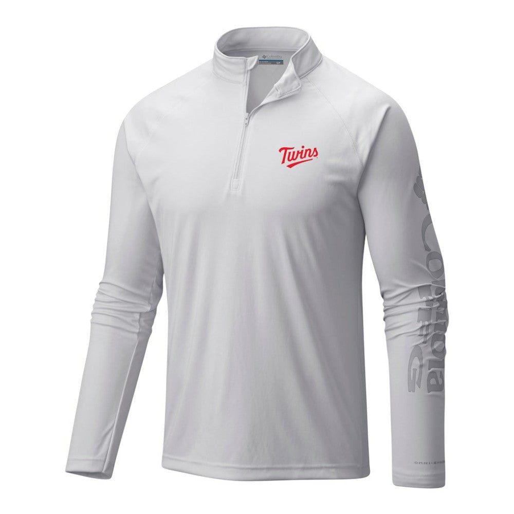 Minnesota Twins Columbia Terminal Tackle Omni-Wick Raglan Quarter-Zip Pullover - MLB
