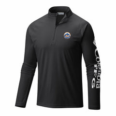 New York Mets Columbia Terminal Tackle Omni-Wick Raglan Quarter-Zip Pullover - MLB