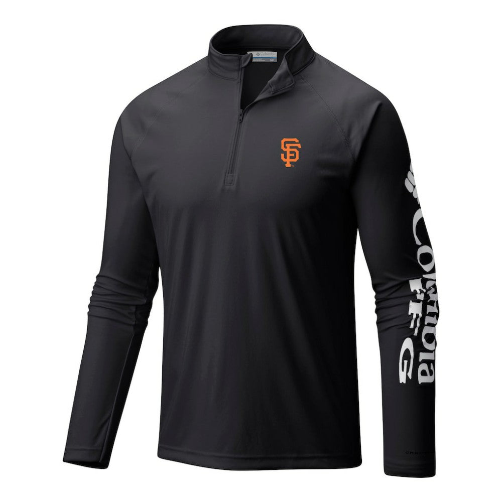 San Francisco Giants Columbia Terminal Tackle Omni-Wick Raglan Quarter-Zip Pullover - MLB