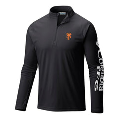 San Francisco Giants Columbia Terminal Tackle Omni-Wick Raglan Quarter-Zip Pullover - MLB