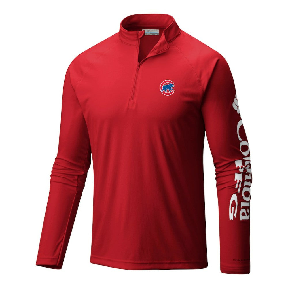 Chicago Cubs Columbia Terminal Tackle Omni-Wick Raglan Quarter-Zip Pullover - MLB