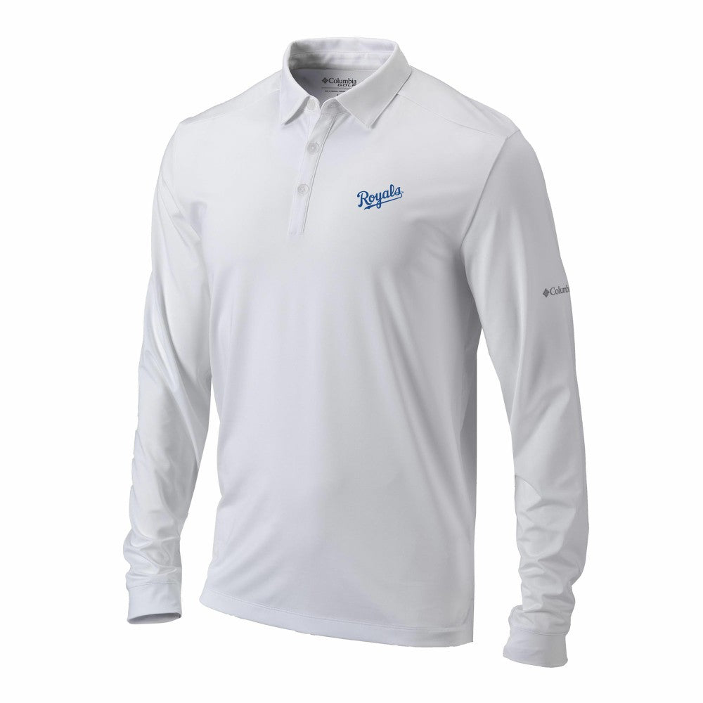 Kansas City Royals Columbia Omni-Wick Pin High Long Sleeve Polo - MLB