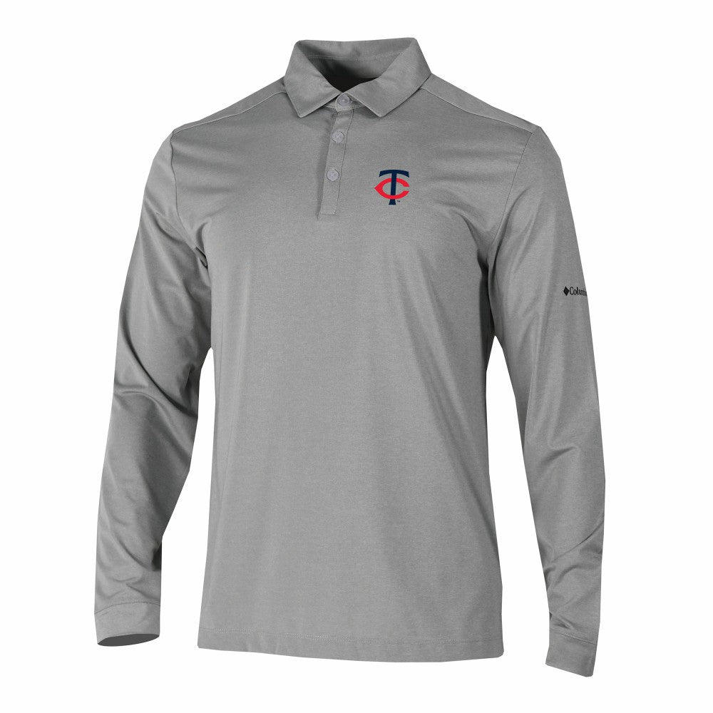 Minnesota Twins Columbia Omni-Wick Pin High Long Sleeve Polo - MLB